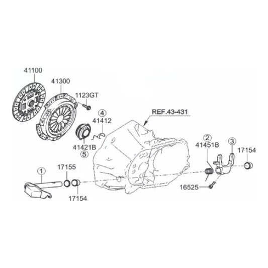 Kit Horquilla Collarin Resorte Clutch Hyundai I10 Original