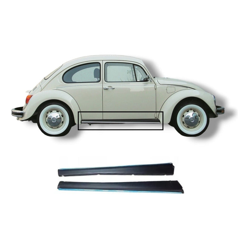2 Estribos Vw Vocho Todos Sedan Filo Cromado Juego (izq/der)