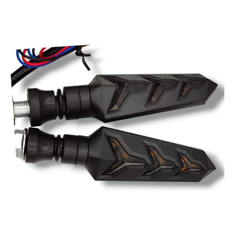 Juego Direccionales Led Moto Del/tras Secuencial Doble Lado
