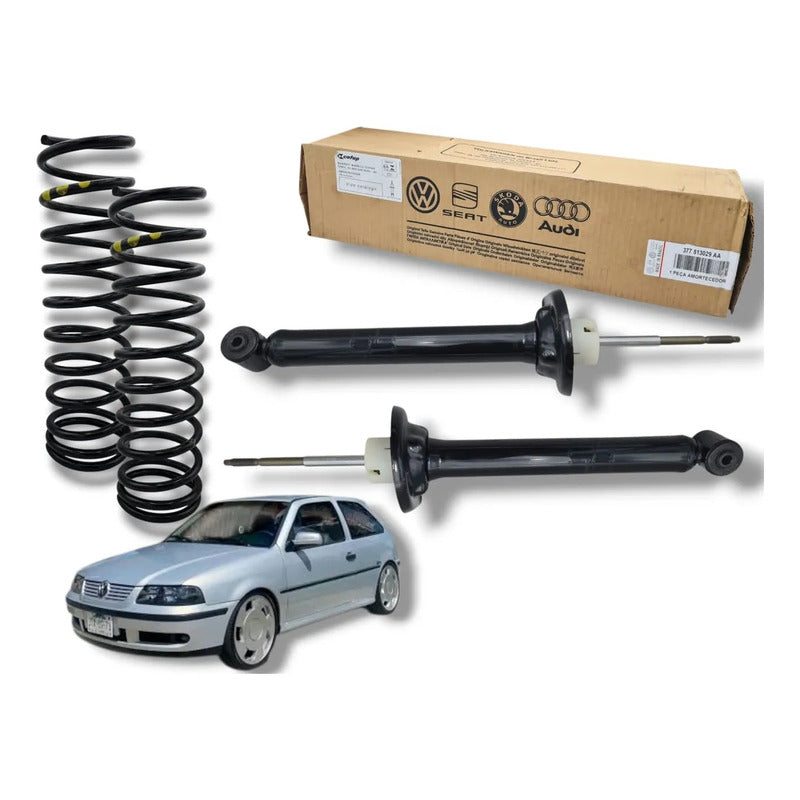 Kit Amortiguadores + Resortes Traseros Vw Pointer Original