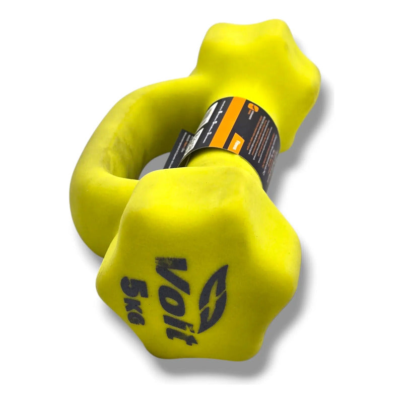 Mancuerna Pesa Hexagonal Marca Voit 5kg Amarillo