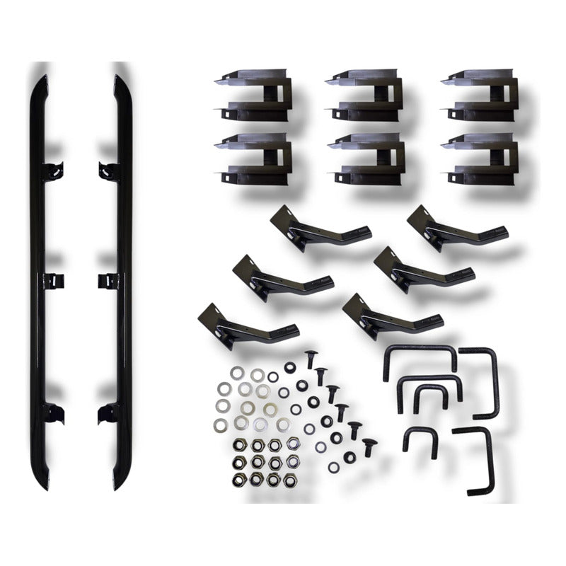 Estribos Iluminados Vw Amarok 10-23  Metal Negro Original Negro