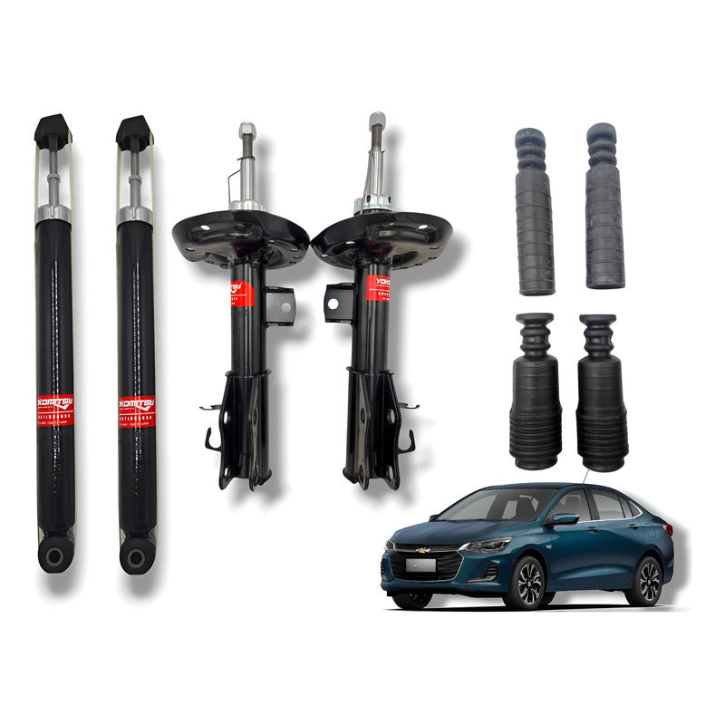 Jgo. 4 Amortiguadores Con Gomas Gm Onix 1.0 1.2l 20/24