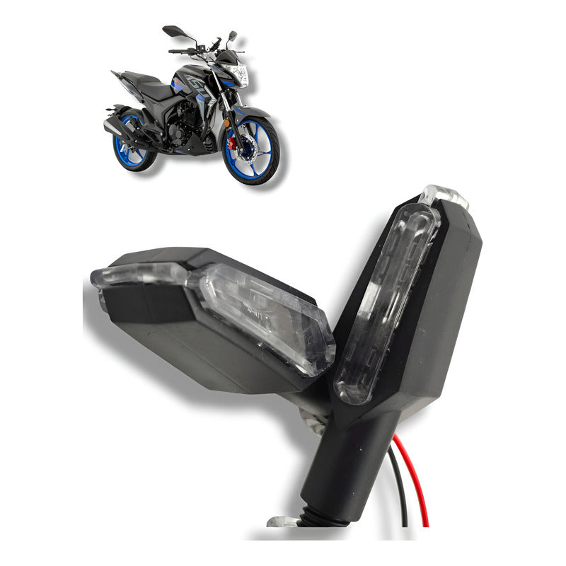 Luces Direccionales De Leds 3.5 PuLG Para Moto Universal Azul