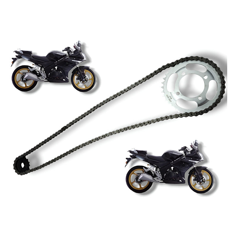 Kit De Arrastre Reforzado Italika Rt200 Gp 2017-2019 Cromado