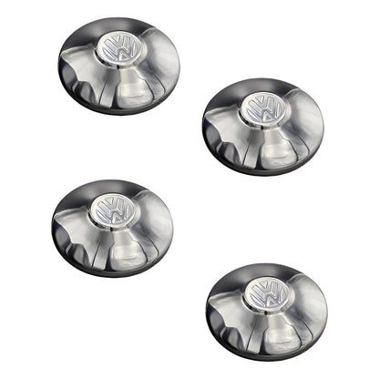 Juego De 4 Polveras (tapón) Vw Clasico Para Vocho 1600 Plateado