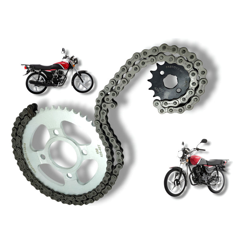 Kit De Arrastre Reforzado Italika Dt150 Clasica 17-24 Cromado