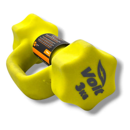 Par De Mancuernas Pesa Hexagonal Marca Voit 3kg Amarillo