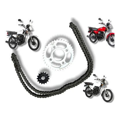 Kit De Arrastre Italika Ft125 Plata Roja Dt150 Basic 14-22 Cromado