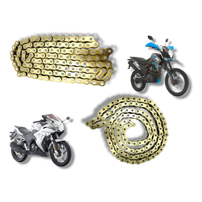 Cadena De Tracción Dorada Reforzada 520hox116ld Dm, Tc, Rt
