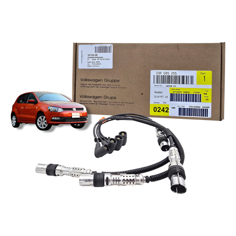 Cable Bujías Vw Polo Ibiza Audi A1 1.2tsi Originales Premium Negro