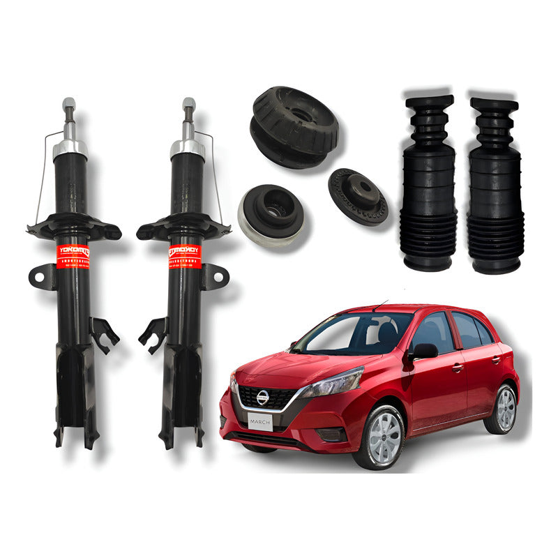 Amortiguadores Del. Versa, March 11-17 C/ Bases Y Gomas