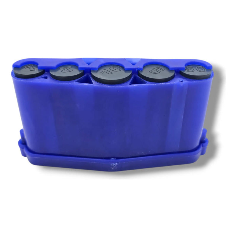 Marimba De Resorte Plástico Portamonedas Con Separador Azul Azul