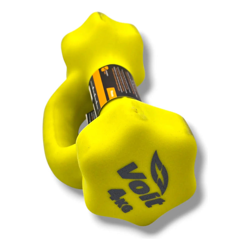 Mancuerna Pesa Hexagonal Marca Voit 4kg Amarillo
