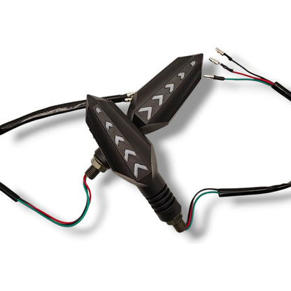 Par Direccionales Led Universales Para Motocicleta Rojo