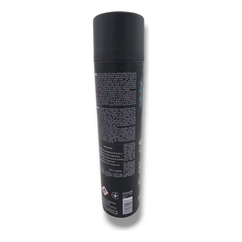 Abrillantador De Llantas En Aerosol Senfineco Aleman 650ml Negro