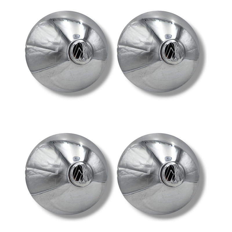 Centro De Rin Tapones Polveras Cromada Vw Sedan 1600. Plateado