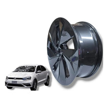 Rin De Aluminio Volkswagen 17 5/112 Gris Brillante Original Negro