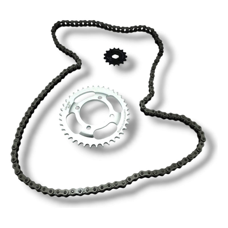 Kit De Arrastre P/italika Dt125 Sport 125z Ft125 Sport 12-24 Cromado